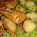 ТУШЁНАЯ КУРИЦА И КАРТОШКА С УКРОПОМ (POLLO ASADO Y PATATAS CON ENELDO)